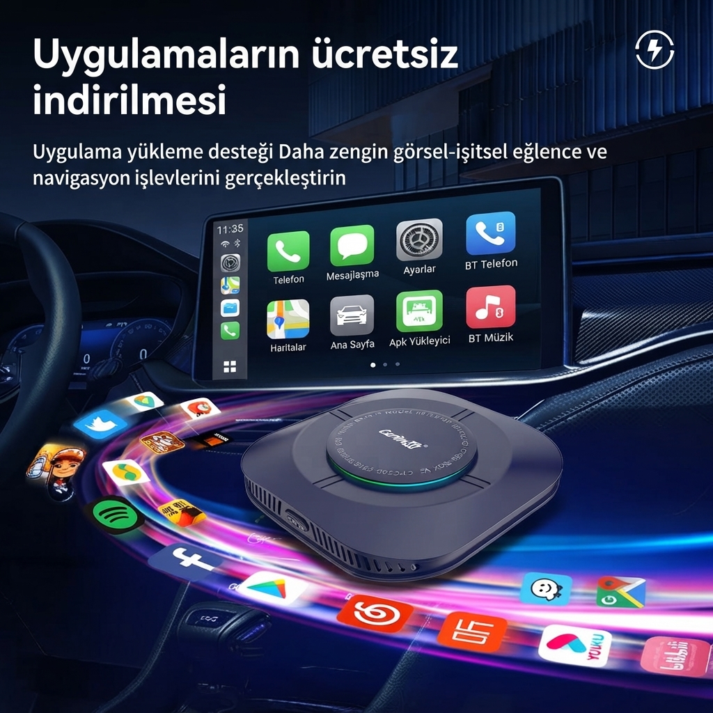 主4 Carlinkit Tbox S2P Kablosuz CarPlay Android Auto Adaptörü | Android 13.0, 8G+128G, Qualcomm SM6225 - Görsel 5